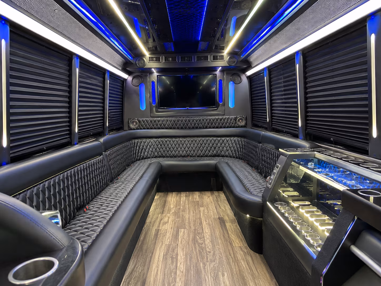 20 Passenger Party Bus Inside