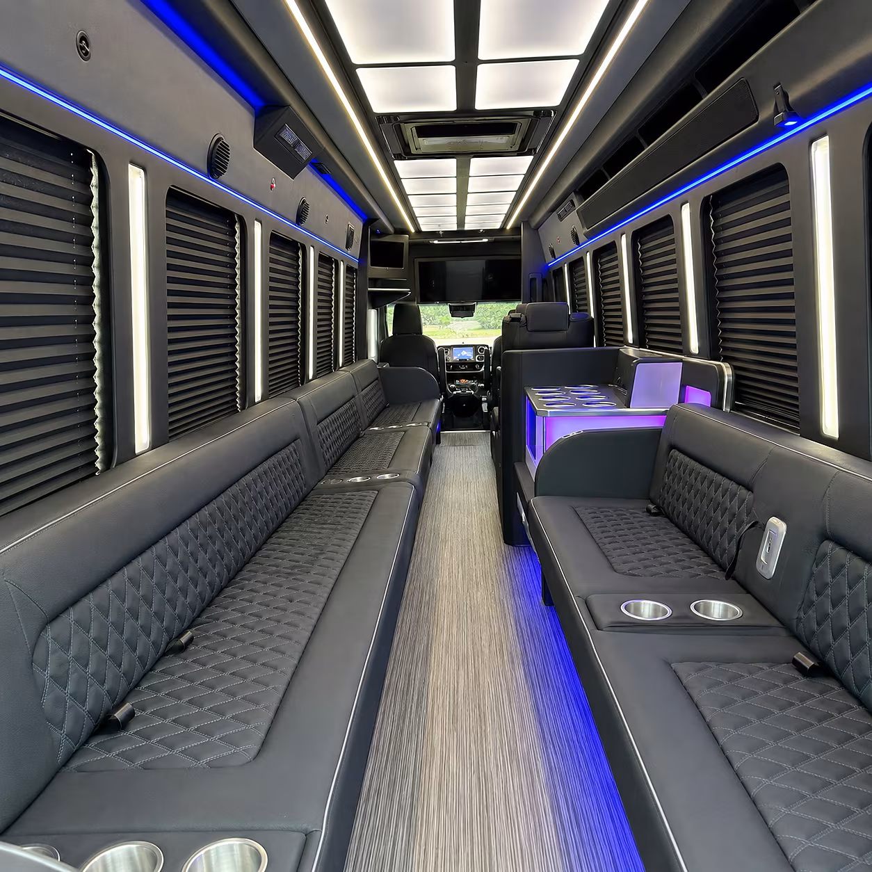 Pittsburgh Bachelor & Bachelorette Transportation party bus interior