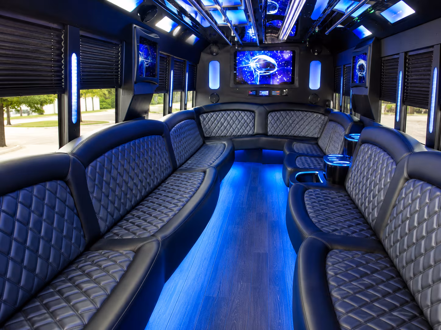 Pittsburgh Bachelor & Bachelorette Transportation party bus interior