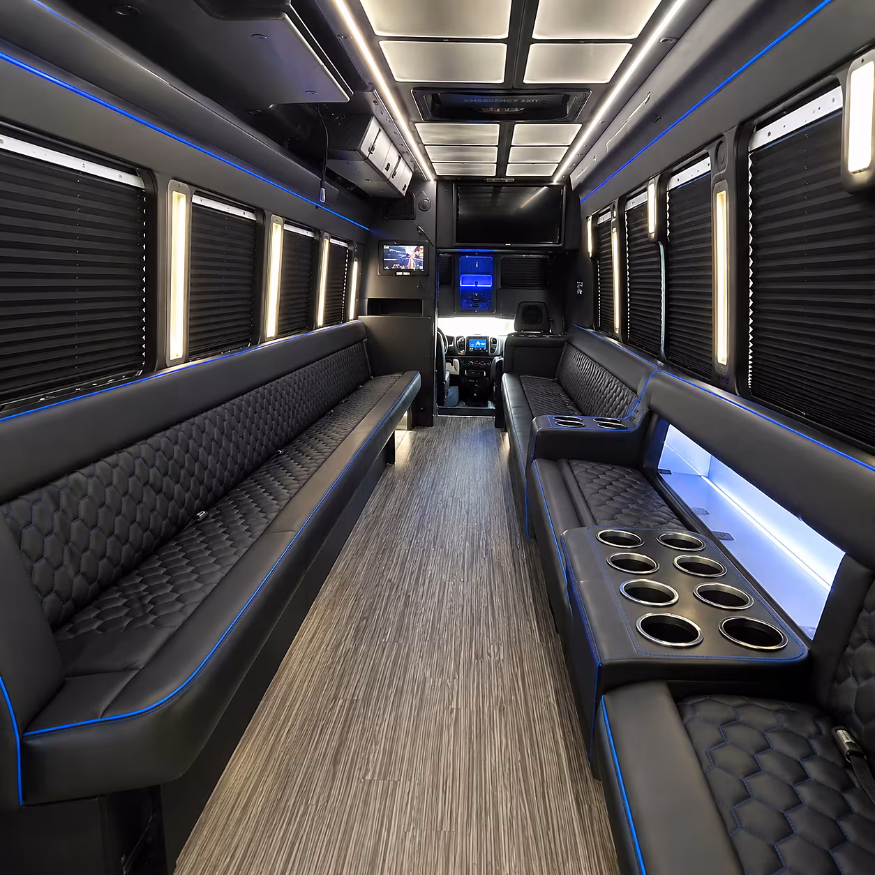 Pittsburgh Concert & Music Festival Transportation party bus interior