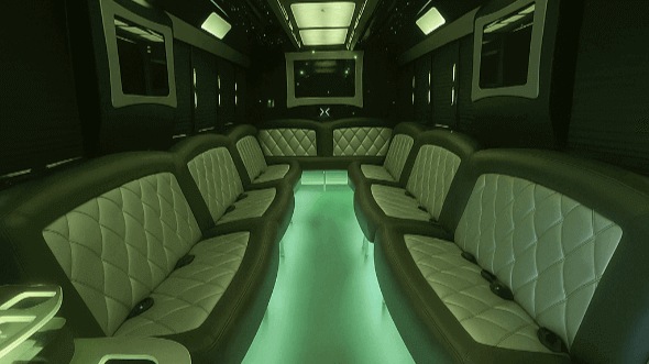 Interior of Charter Bus Company Lorain's 20 Passenger Party Bus in Lorain