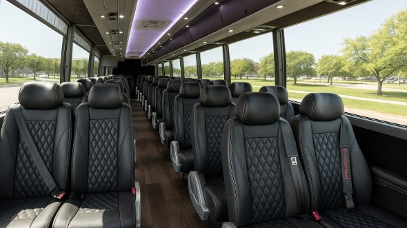 Interior of Charter Bus Company Pittsburgh's 28 Passenger Minibus in Pittsburgh