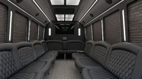 28 passenger party bus interior
