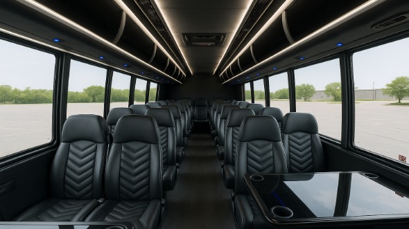 Interior of Charter Bus Company Pittsburgh's 30 Passenger Minibus in Pittsburgh