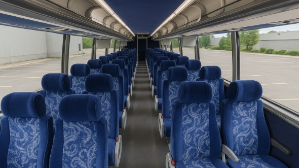 Interior of Charter Bus Company Pittsburgh's 40 Passenger Charter Bus in Pittsburgh