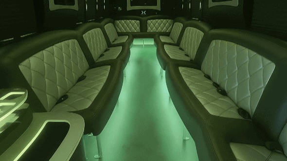 Interior of Charter Bus Company Parma's 40 Passenger Party Bus in Parma