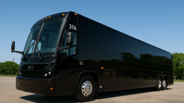 Exterior of Charter Bus Company Pittsburgh's 56 Passenger Charter Bus in Pittsburgh